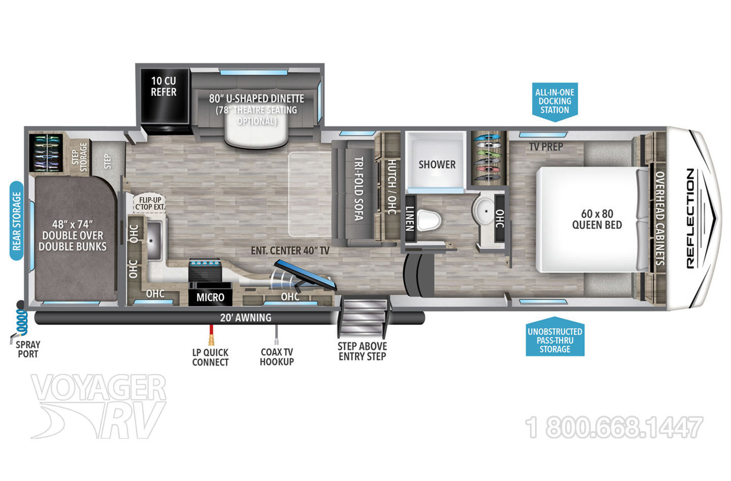 2024 Grand Design Reflection 100 Series 27BH Floorplan