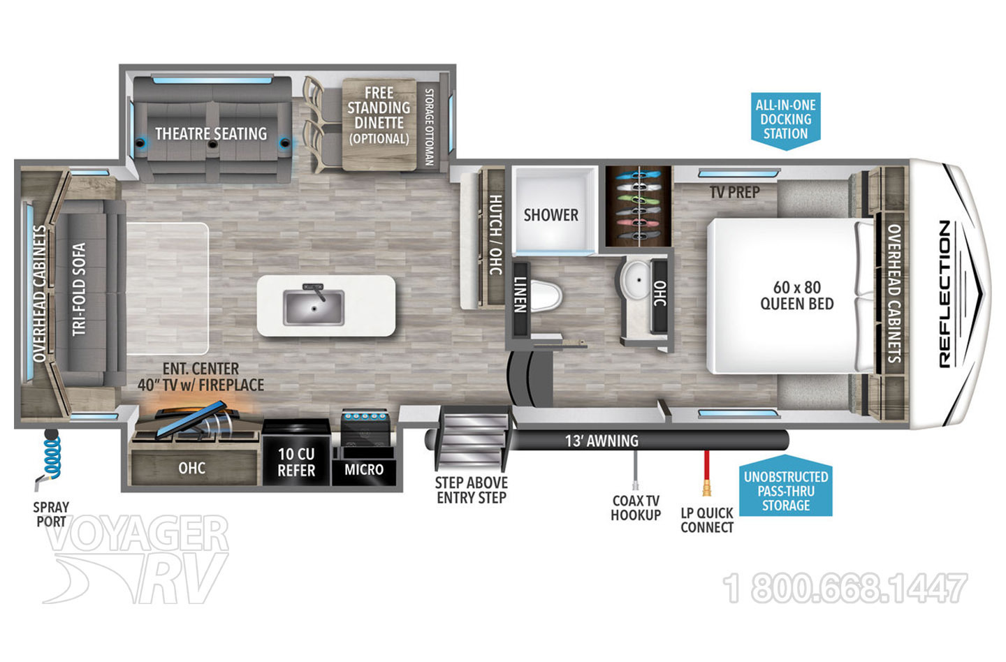 2024 Grand Design Reflection 100 Series 28RL Floorplan