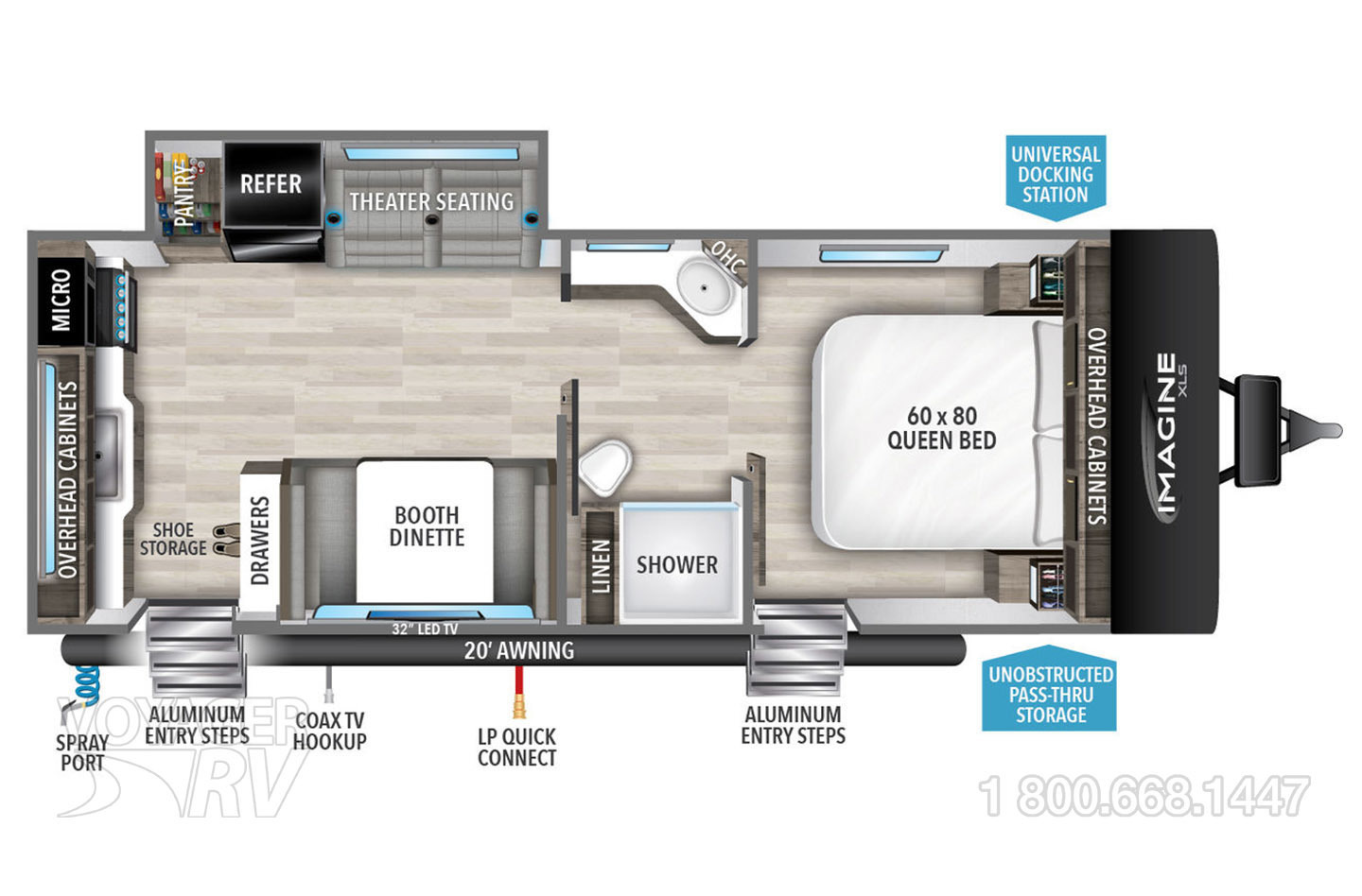 2024 Grand Design Imagine XLS 23LDE Floorplan