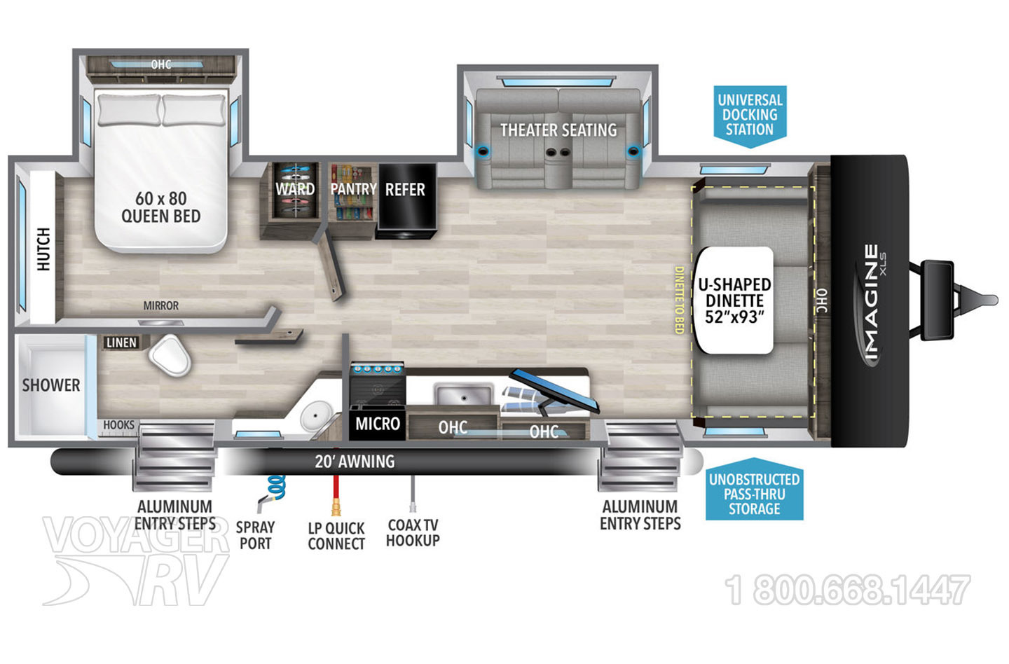 2023 Grand Design Transcend Xplor 231RK Floorplan