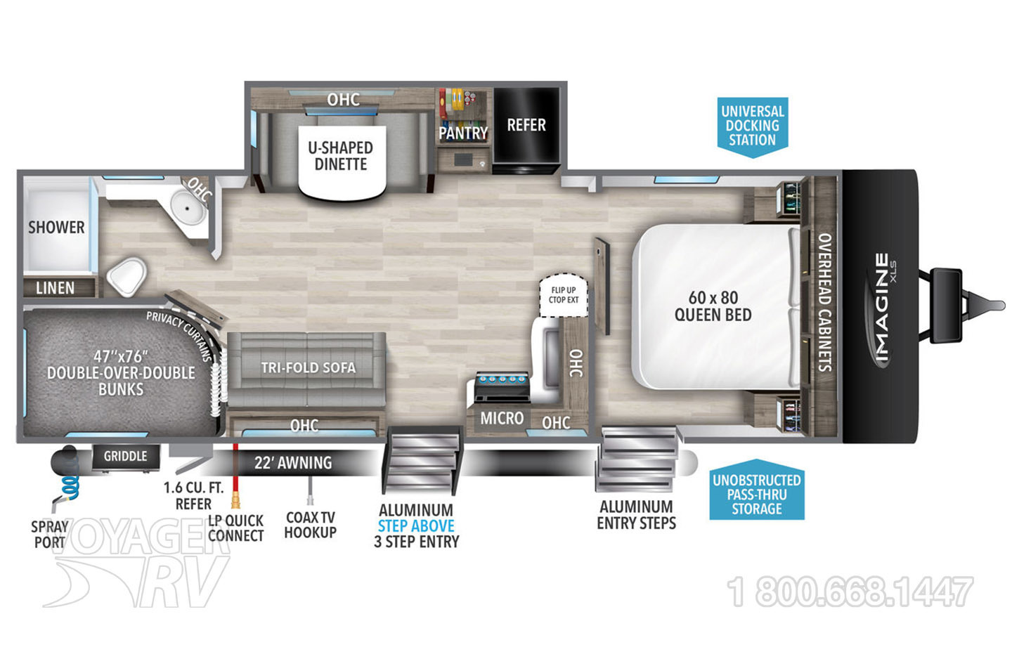 2024 Grand Design Imagine XLS 25DBE Floorplan