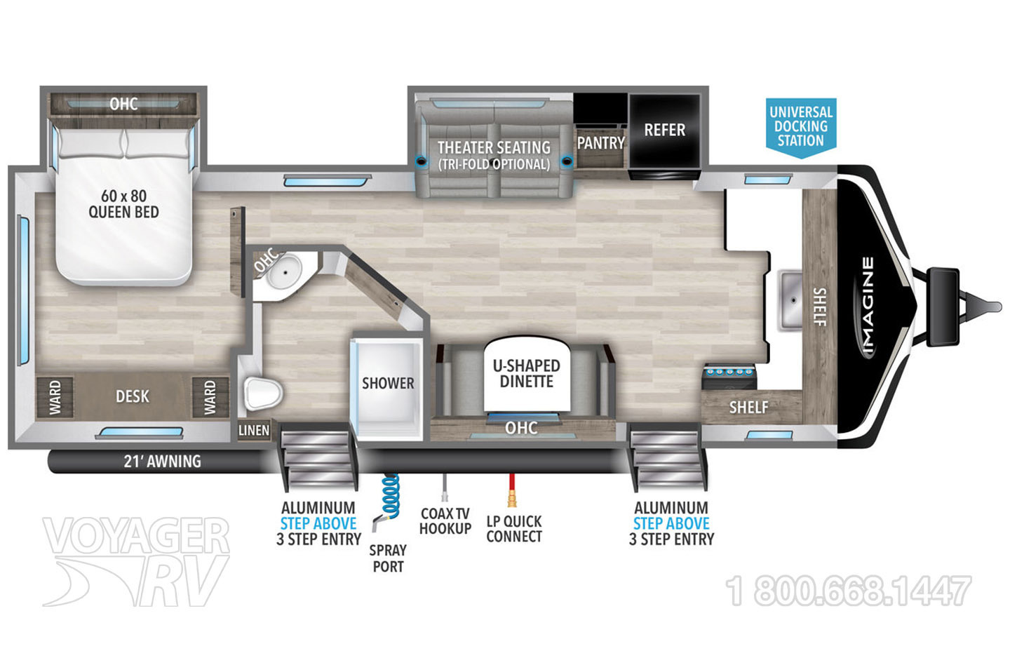 2024 Grand Design Imagine XLS 22MLE Floorplan