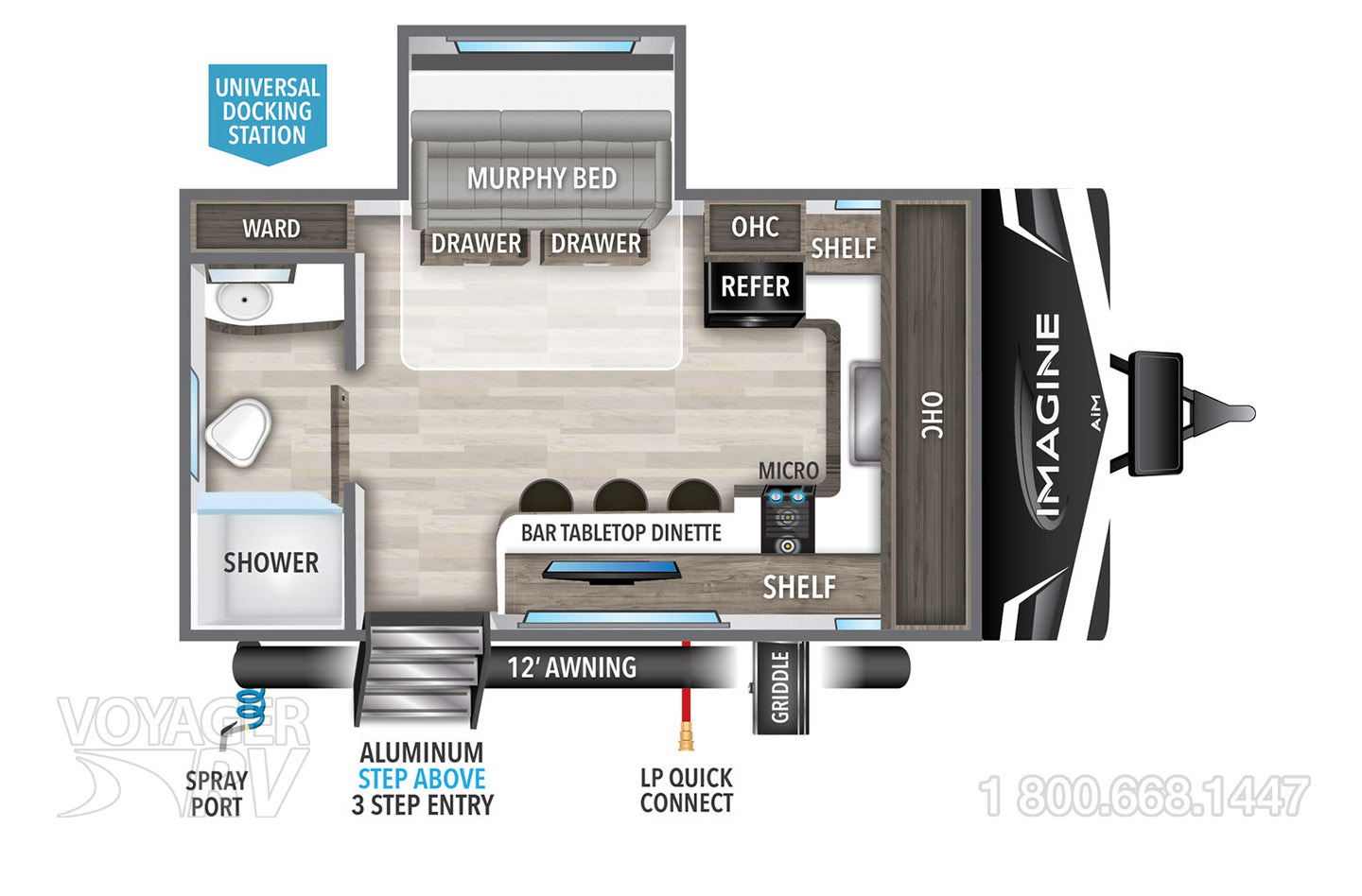 2022 Jayco Jay Flight SLX-7 195RB Baja Floorplan