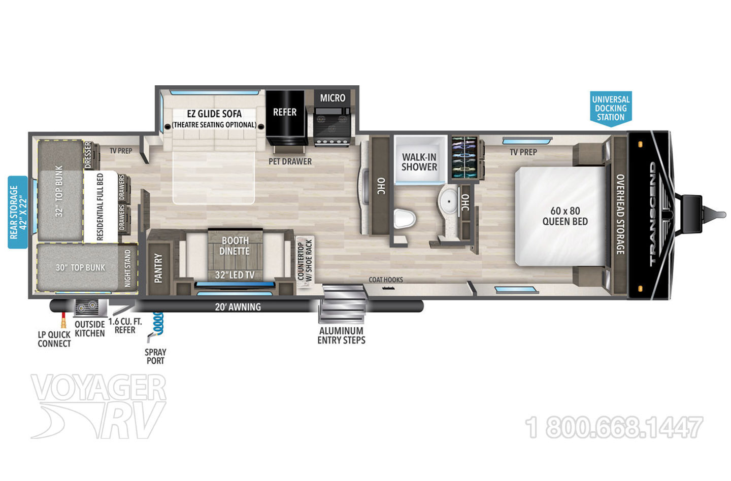 2024 Grand Design Transcend Xplor 261BH Floorplan