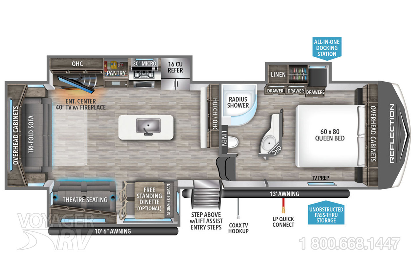 2024 Grand Design Reflection 303RLS Floorplan