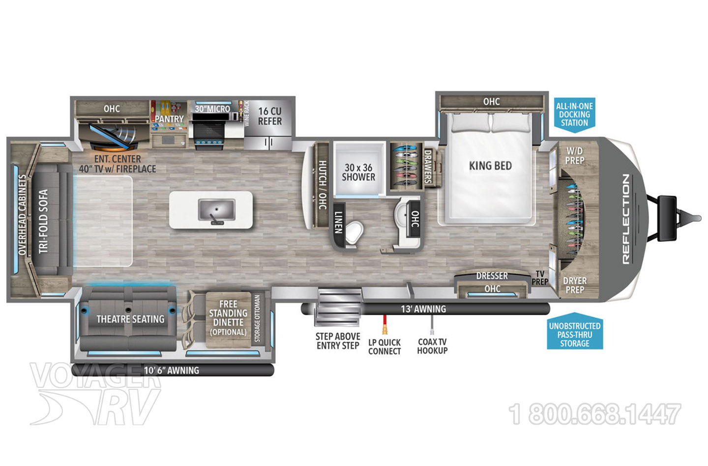 2022 Grand Design Reflection 315RLTS Floorplan