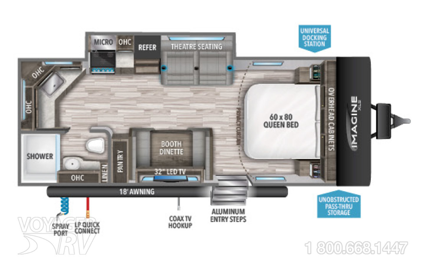 2022 Grand Design Imagine XLS 22MLE Floorplan