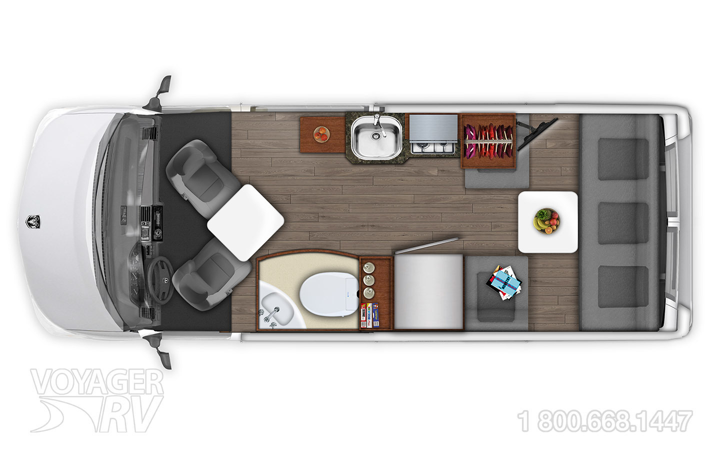 2024 Roadtrek Zion Slumber Floorplan