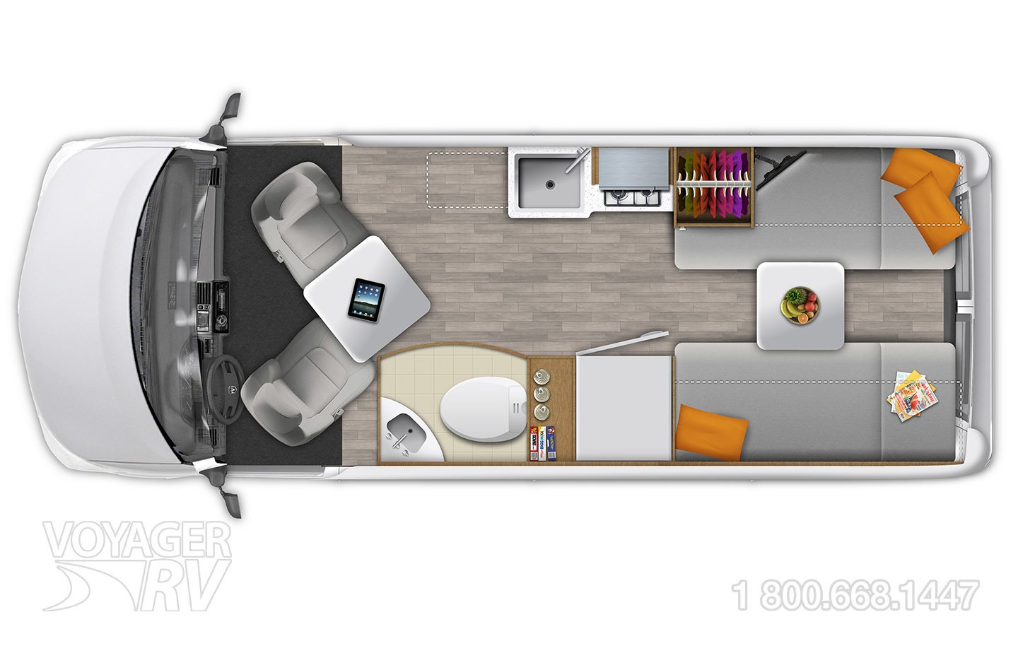 2021 Roadtrek SS Agile 4X4  Floorplan