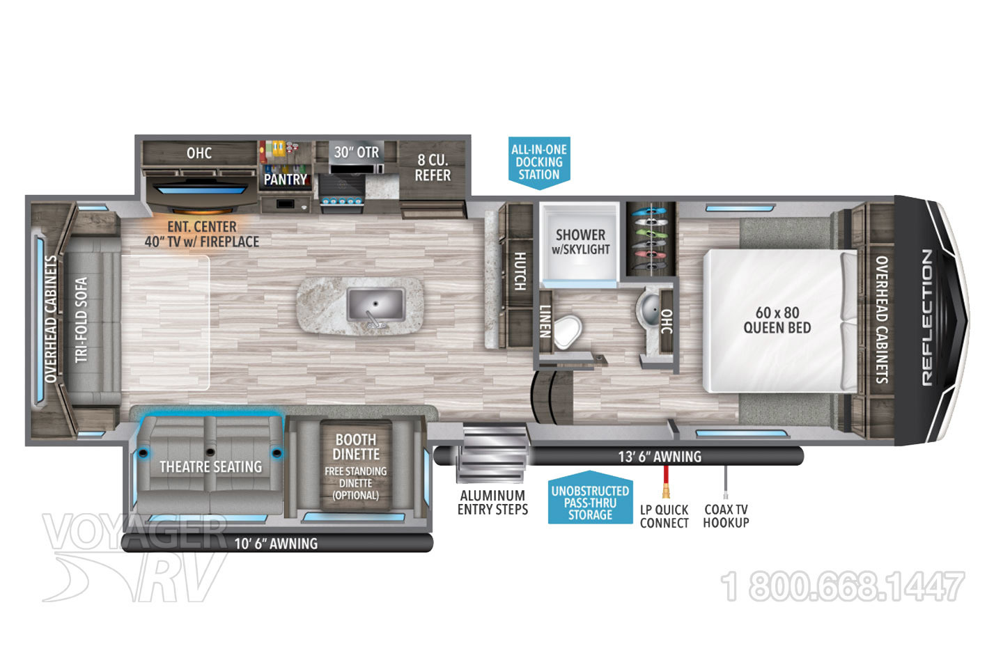 2021 Grand Design Reflection 295RL Floorplan