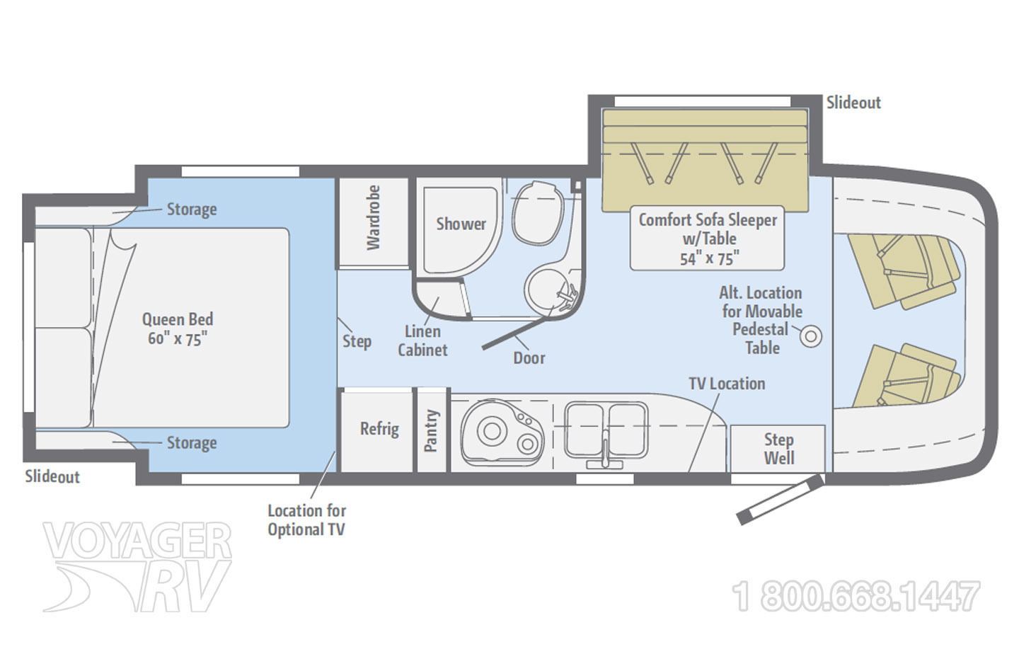 2020 ENTEGRA QWEST 24L Floorplan