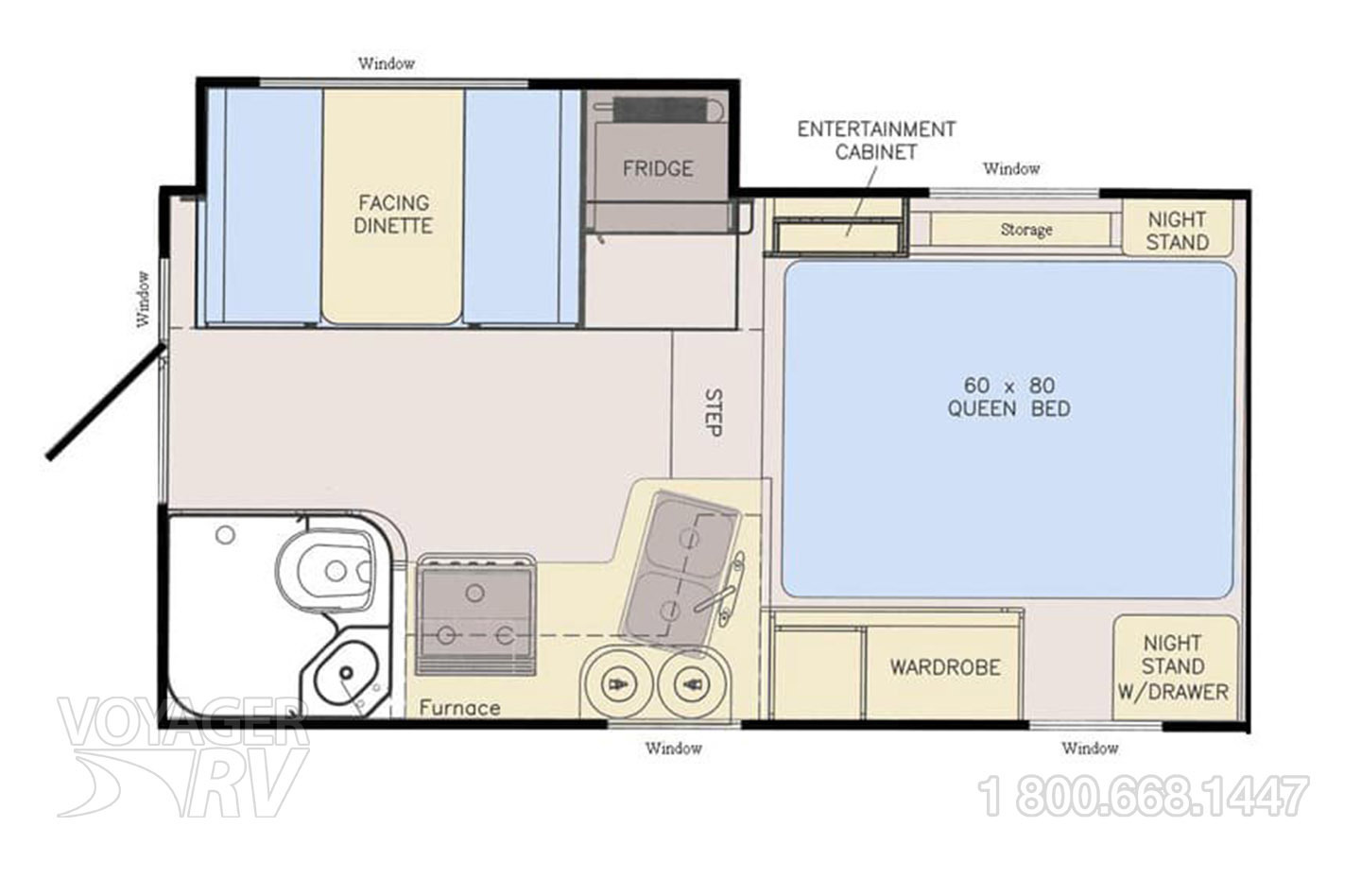 2025 Northern Lite 610 Half-Ton Camper Floorplan