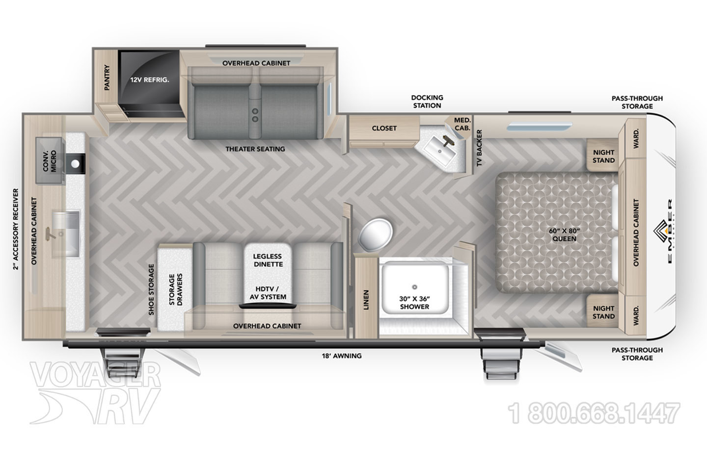 2023 Grand Design Transcend Xplor 231RK Floorplan