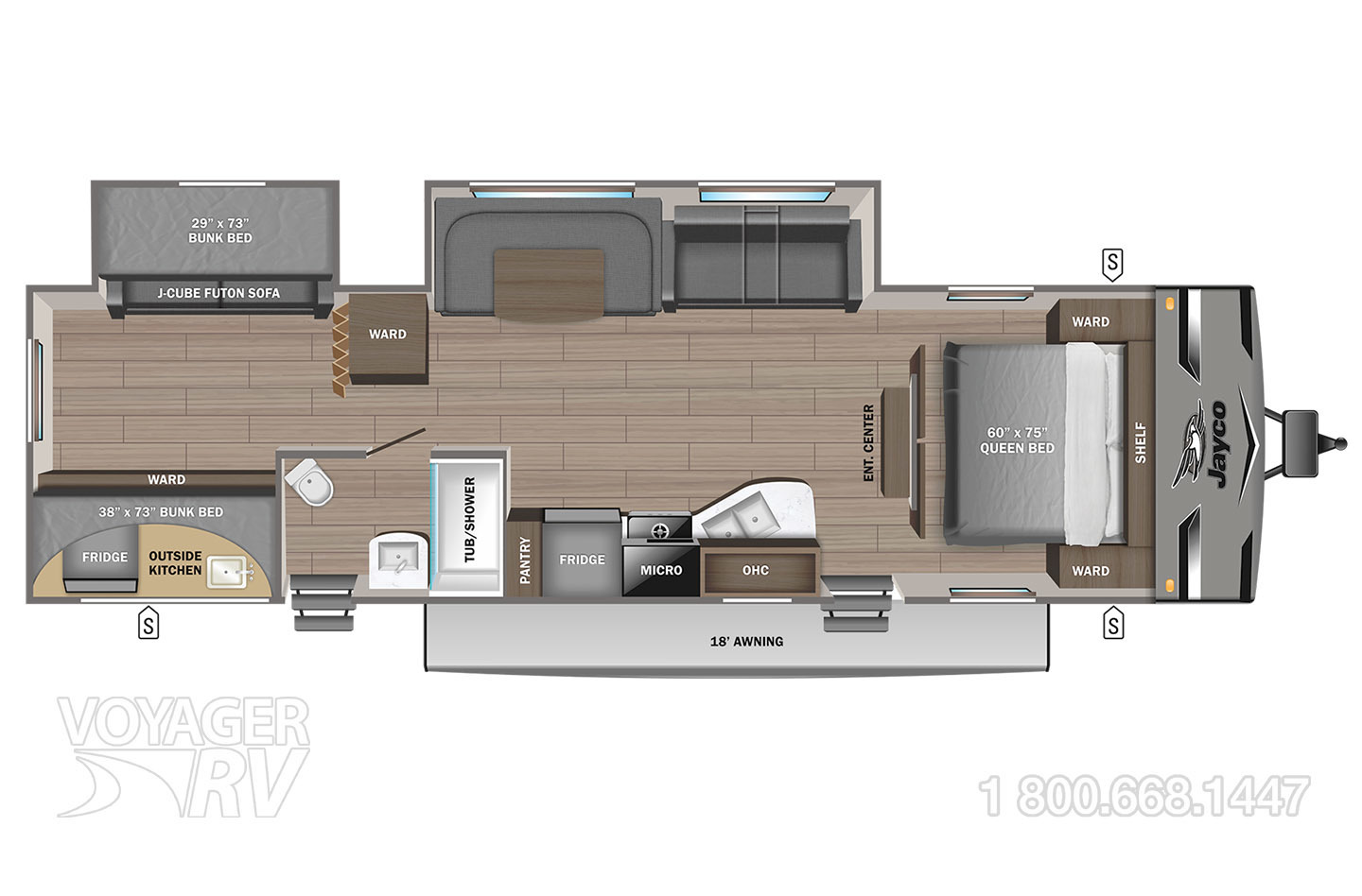 2023 Grand Design Transcend Xplor 265BH Floorplan