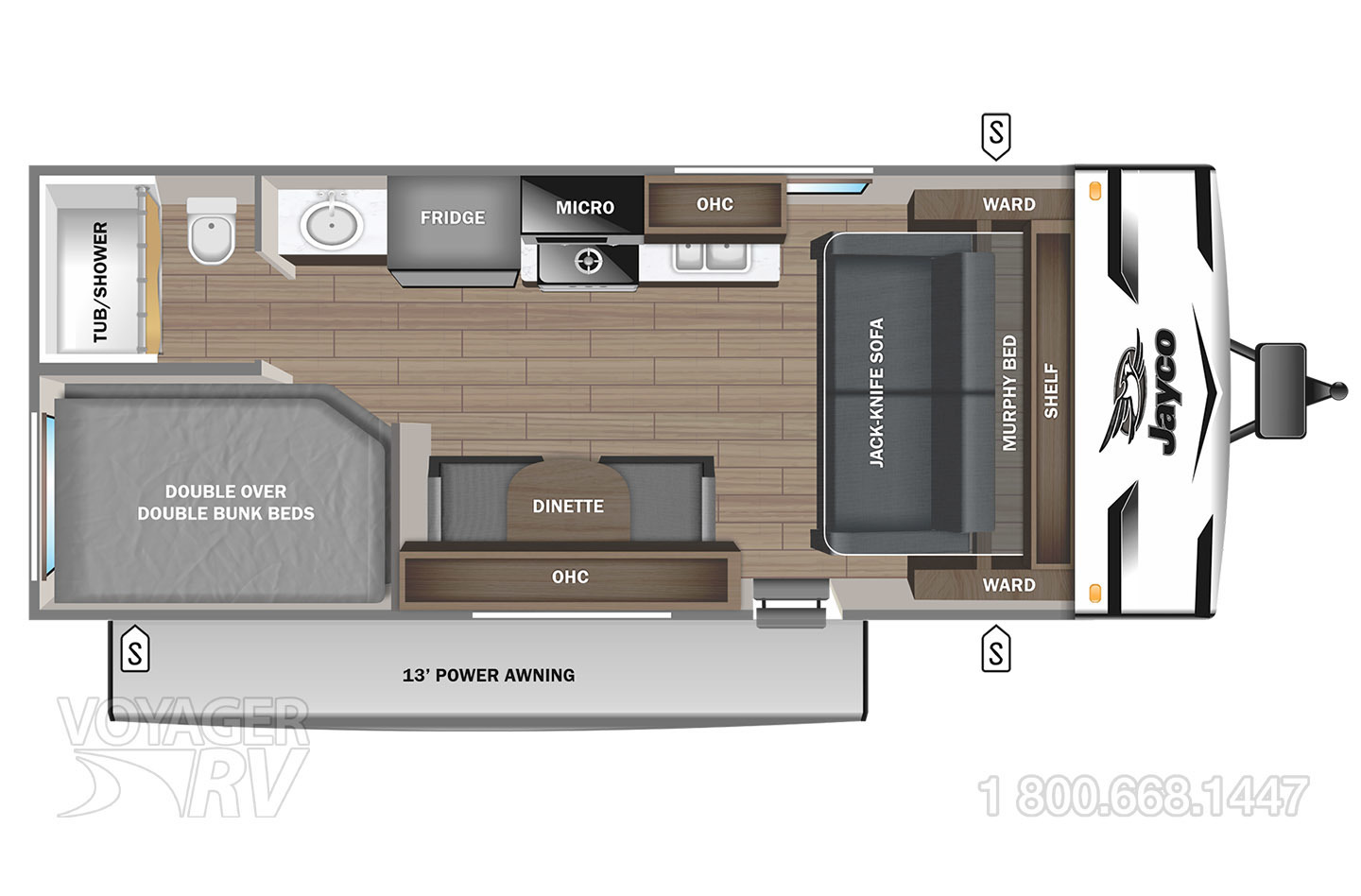 2022 Jayco Jay Flight SLX-7 174BH Floorplan