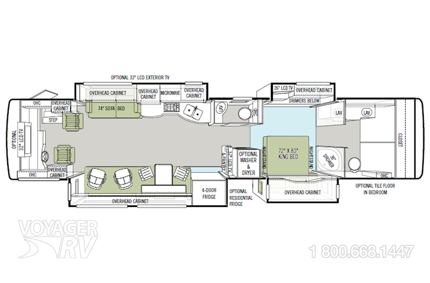 2010 Tiffin  AllegroBus 43QGP Floorplan