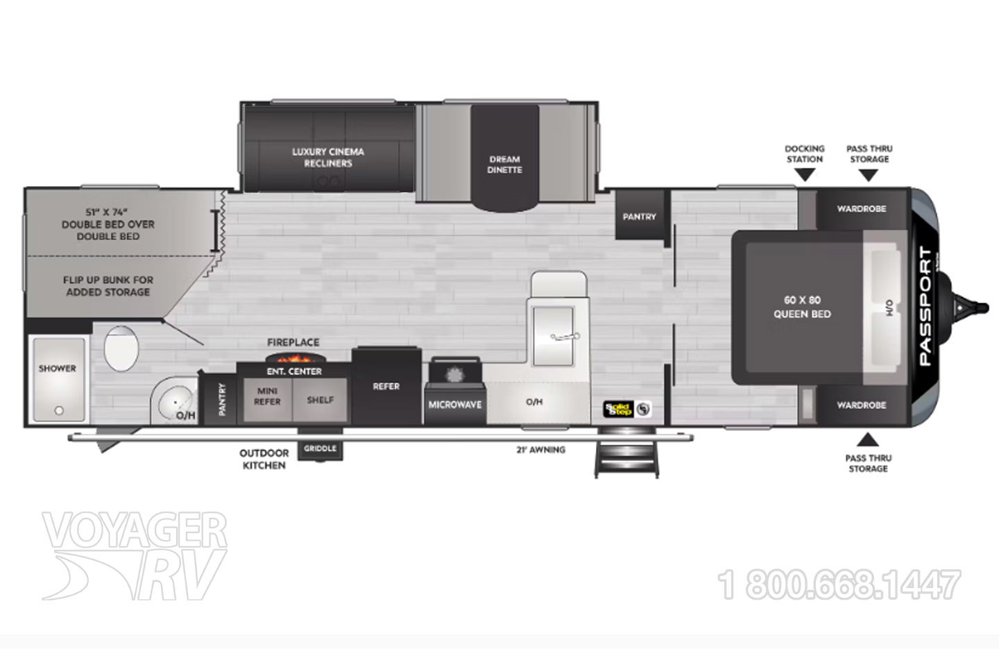 2024 Grand Design Reflection 312BHTS Floorplan