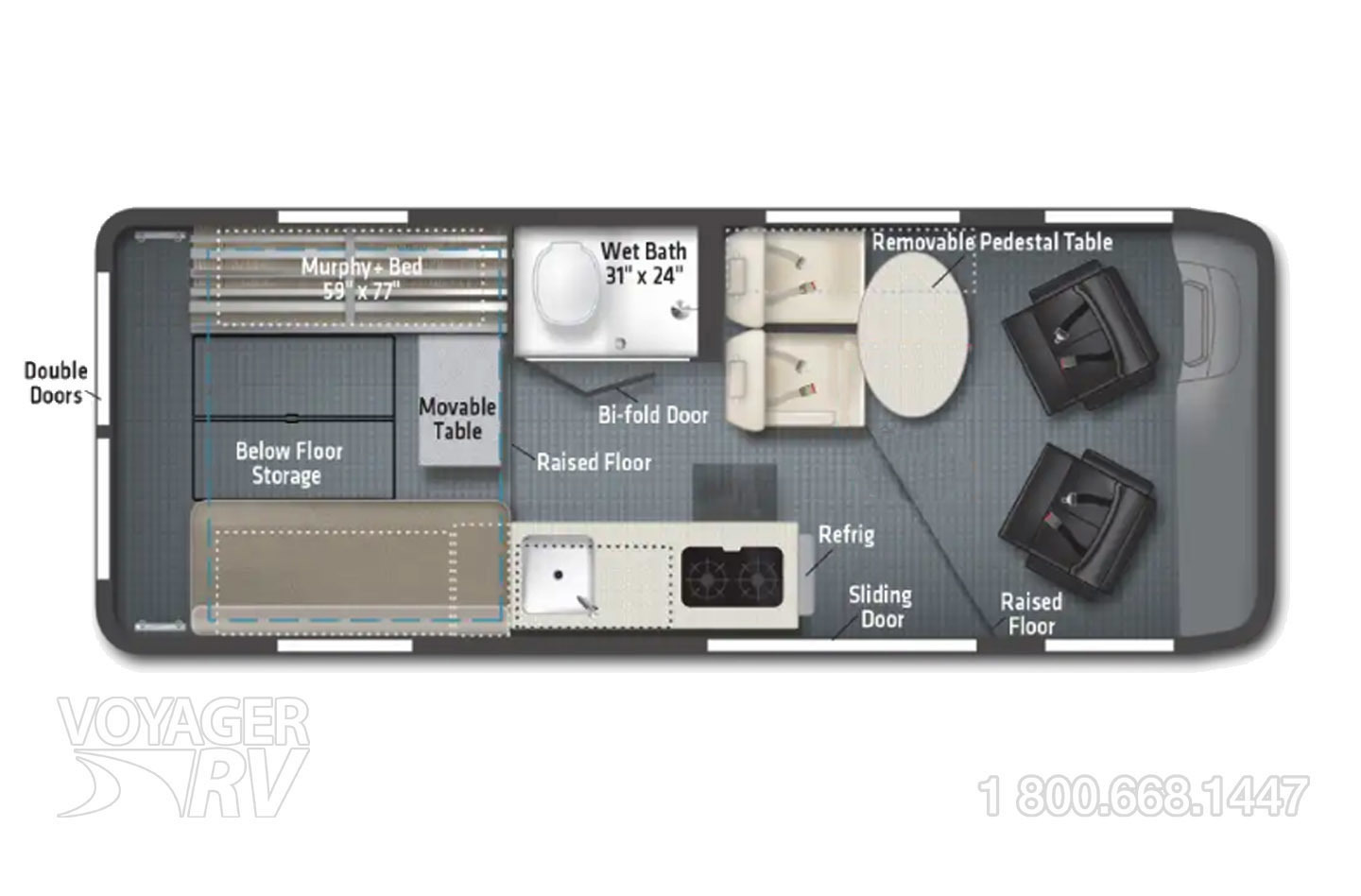 2022 Winnebago Solis Pocket 36A Floorplan