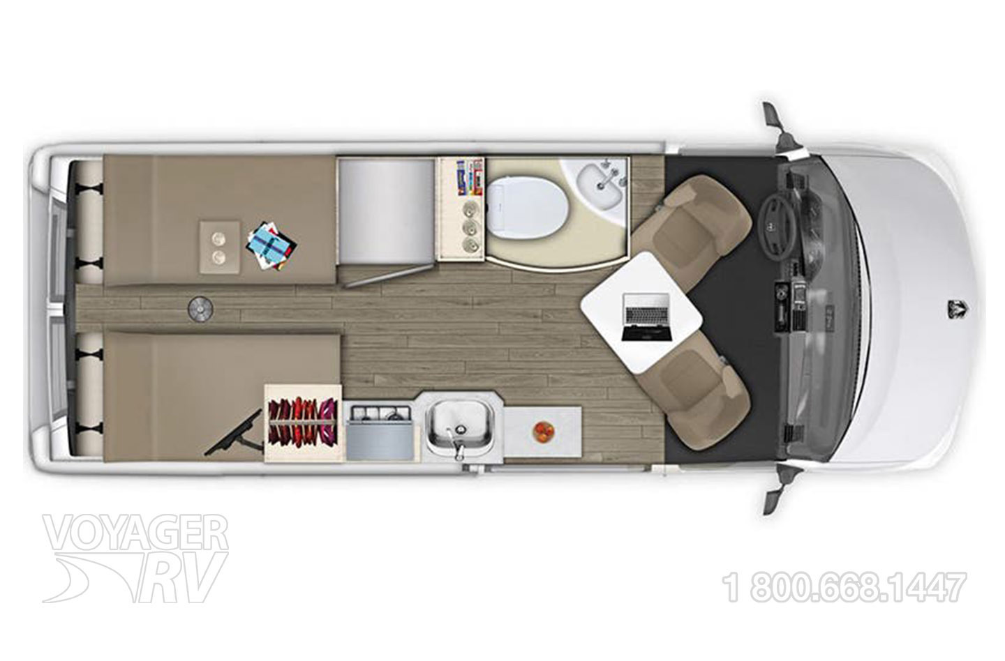 2024 Winnebago Travato 59K Floorplan