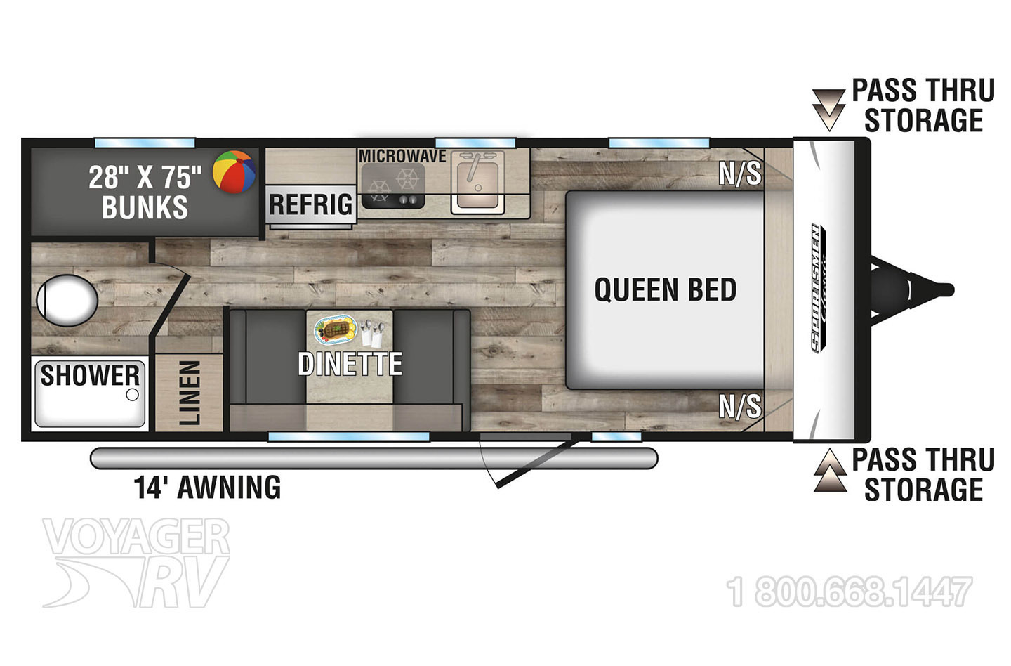 2021 KZ Sportsmen Classic 190BH Floorplan