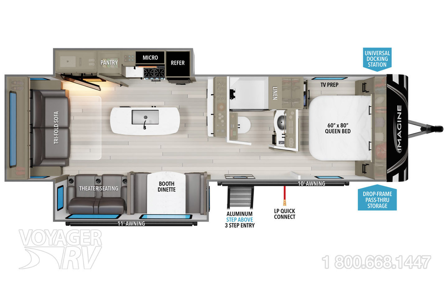 2024 Grand Design Reflection 315RLTS Floorplan