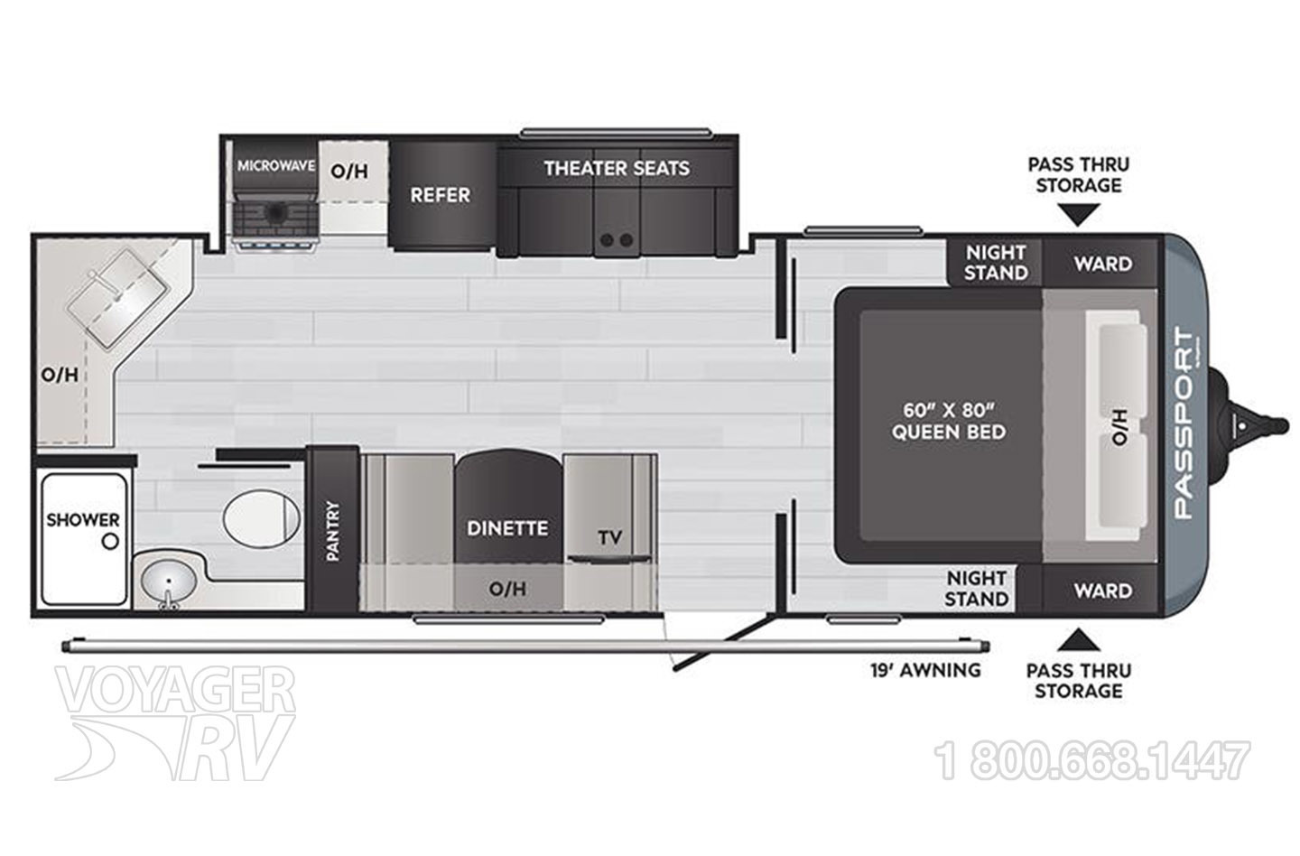 2023 Keystone Passport SL 229RKWE Floorplan