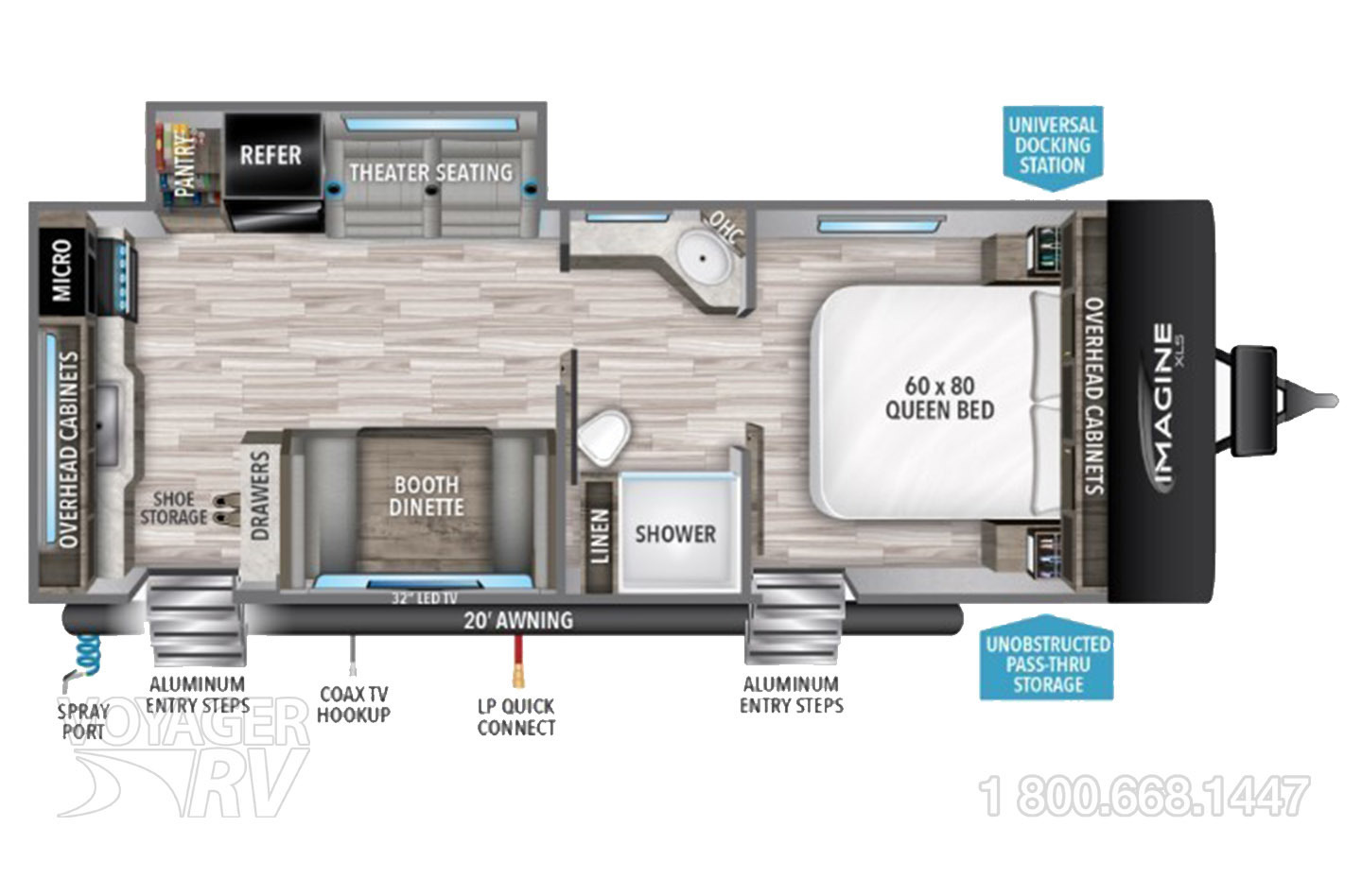 2023 Jayco Jay Feather 21MML Floorplan