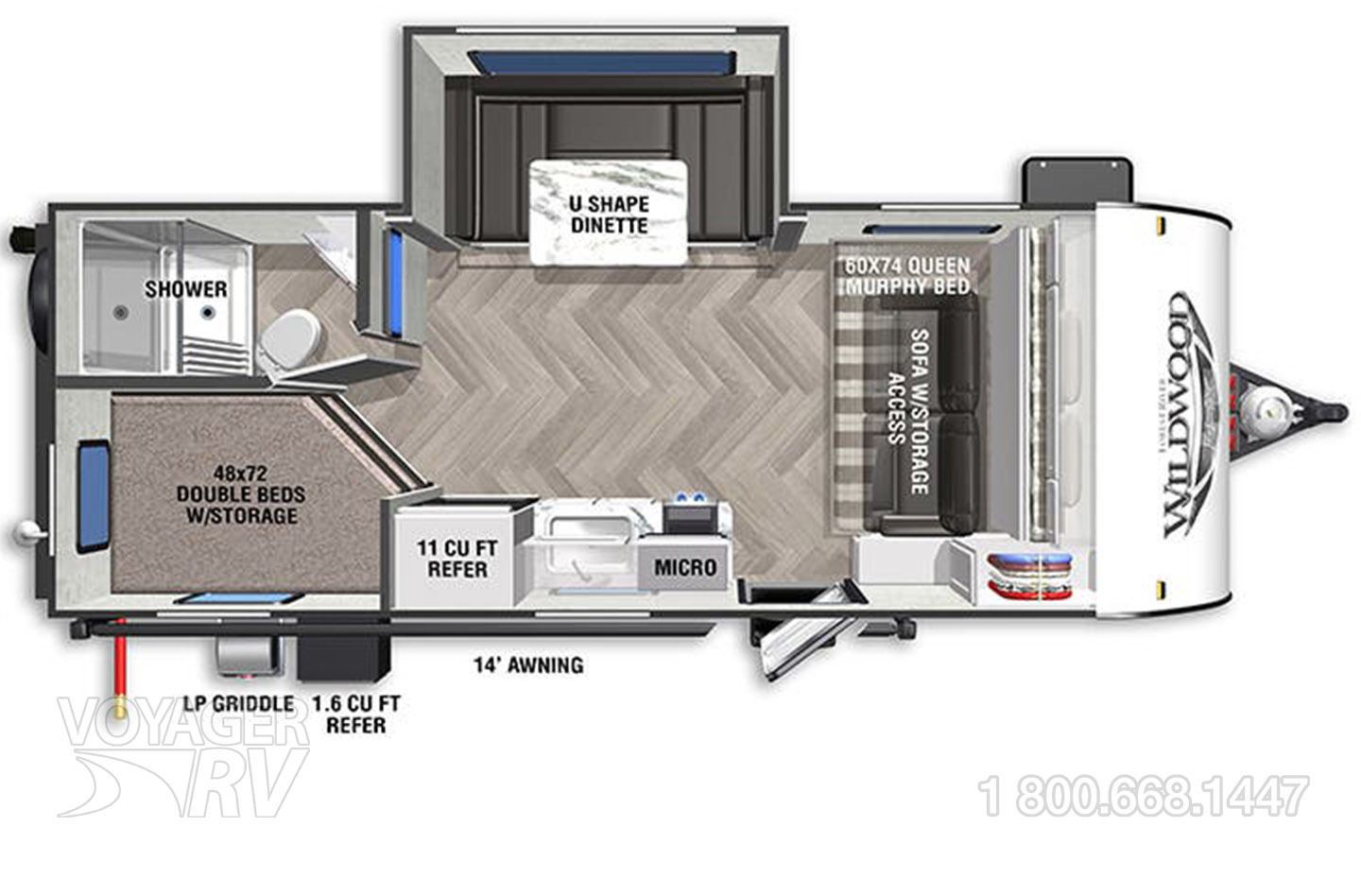 2022 Jayco Jay Flight SLX-7 174BH Baja Floorplan