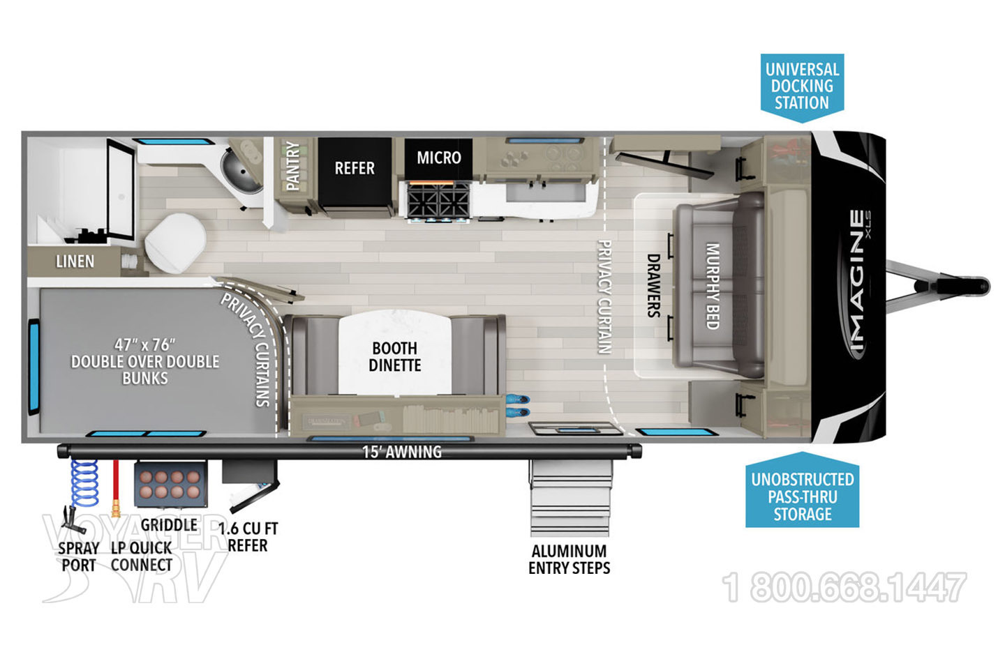 2024 Grand Design Imagine XLS 21BHE Floorplan