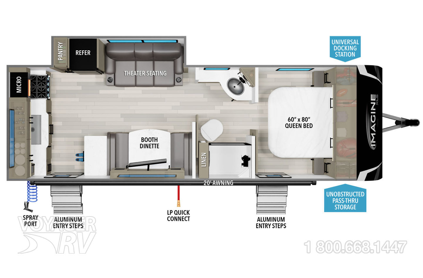 2024 Grand Design Imagine XLS 23LDE Floorplan