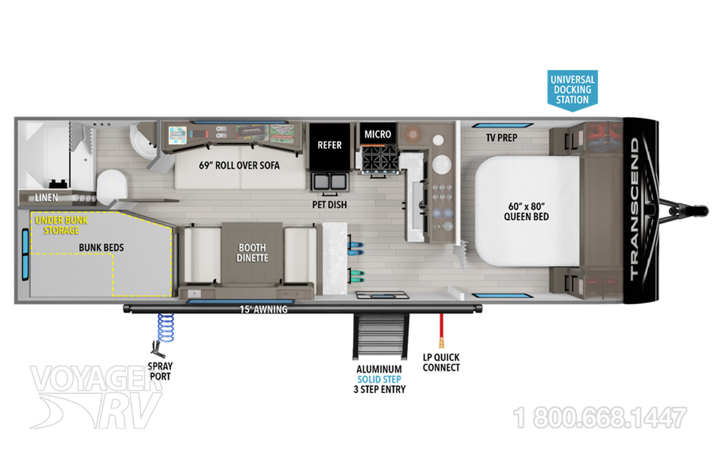 2024 Grand Design Transcend Xplor 24BHX Floorplan