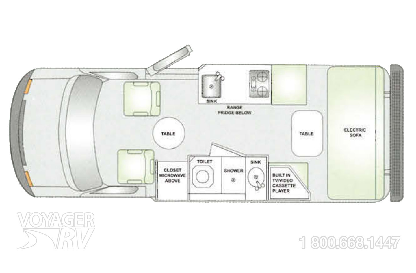 2008 Leisure Travel Pleasureway Excel TS Floorplan