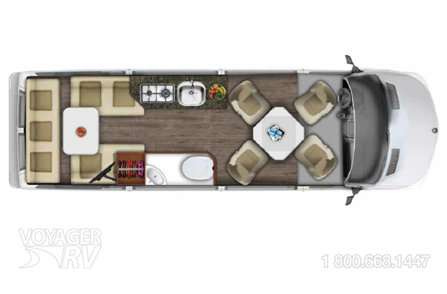 2020 ENTEGRA QWEST 24L Floorplan