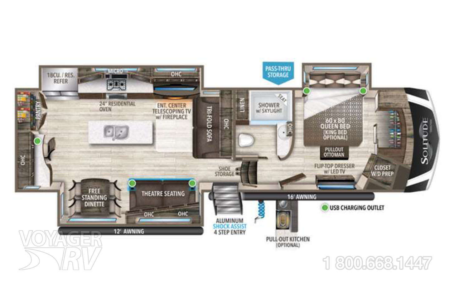 2021 Grand Design Solitude 345GK  Floorplan