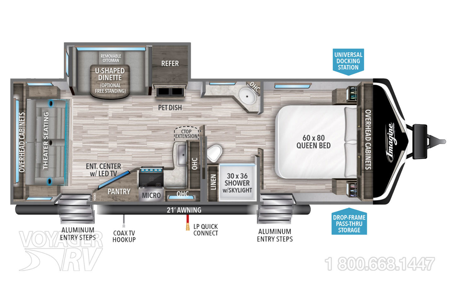 2023 Grand Design Imagine XLS 23LDE Floorplan