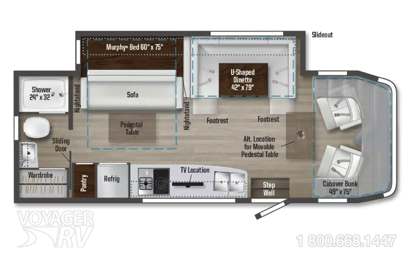 2025 Winnebago Navion 24D Floorplan