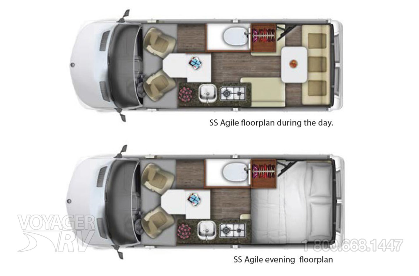 2021 Roadtrek SS Agile 4X4  Floorplan