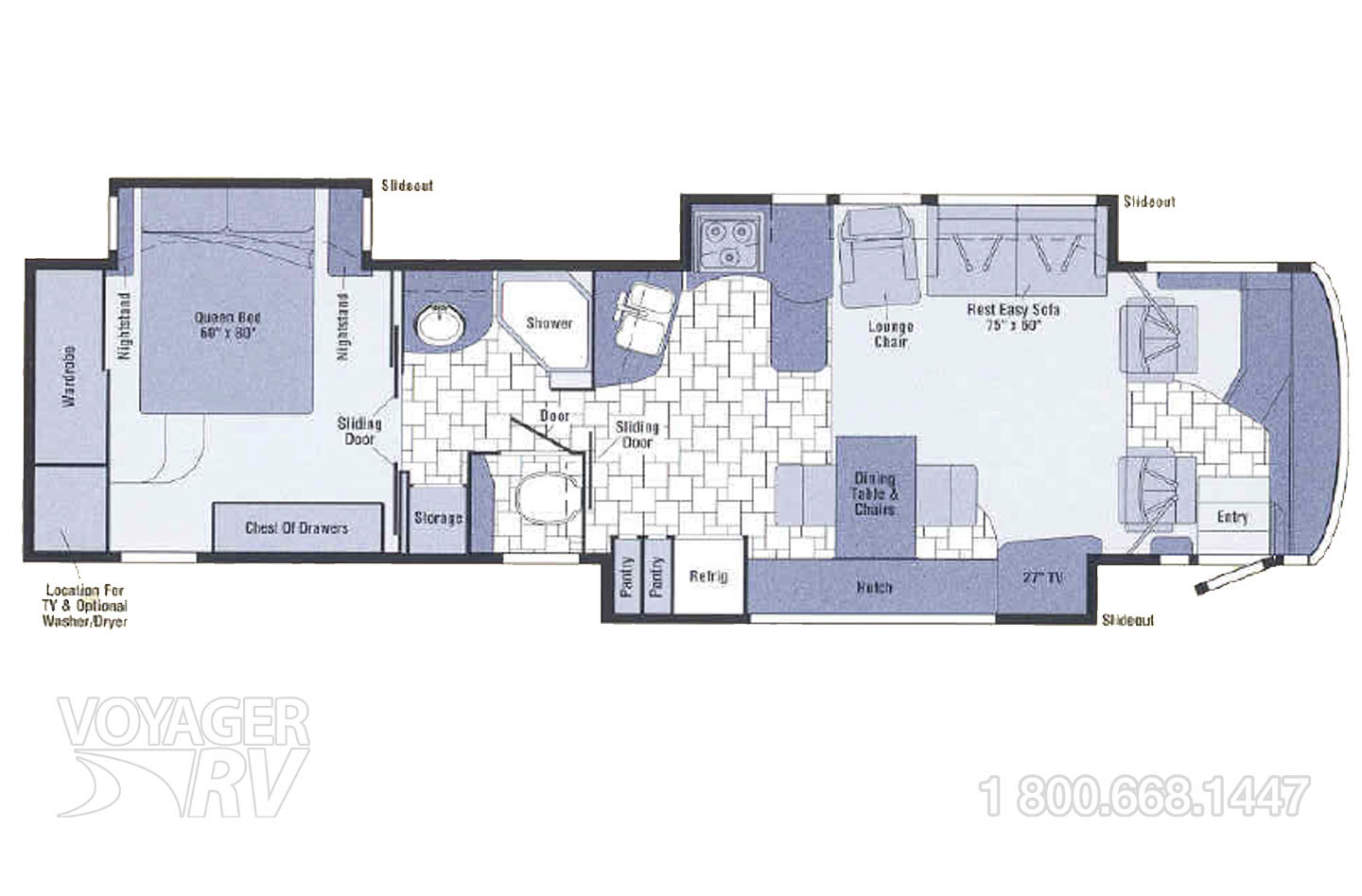 2009 Monaco Knight 38PKQ Floorplan