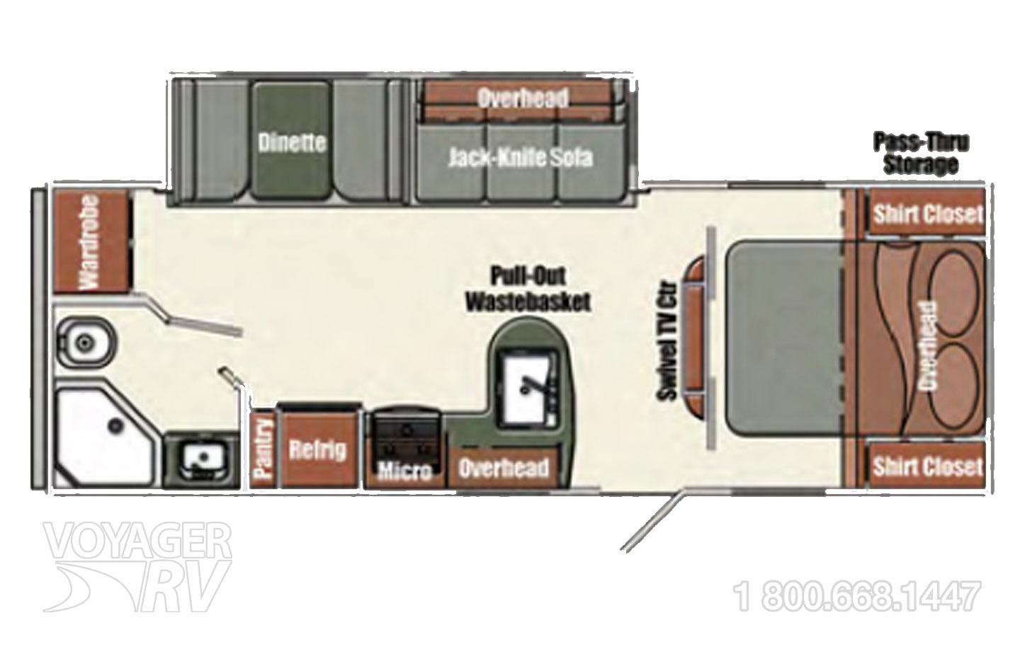 2013 Gulfstream Streamlite 26QBS Floorplan