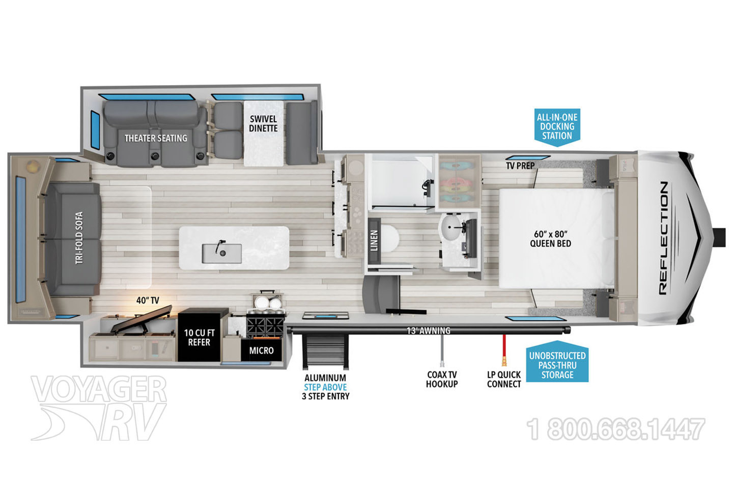 2024 Grand Design Reflection 100 Series 28RL Floorplan