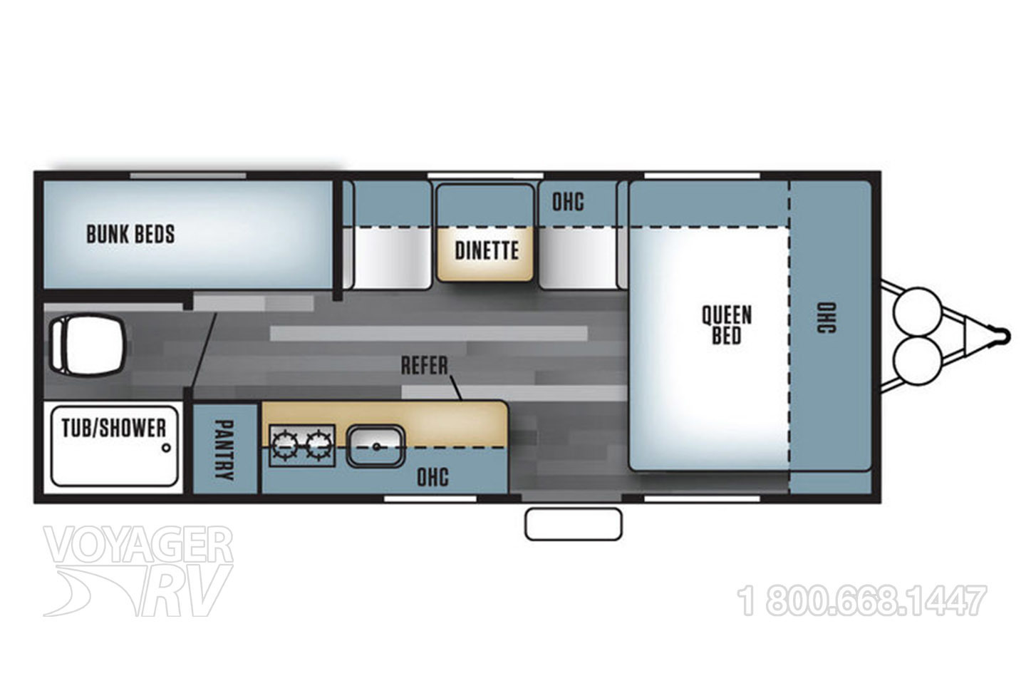 2021 KZ Sportsmen Classic 190BH Floorplan