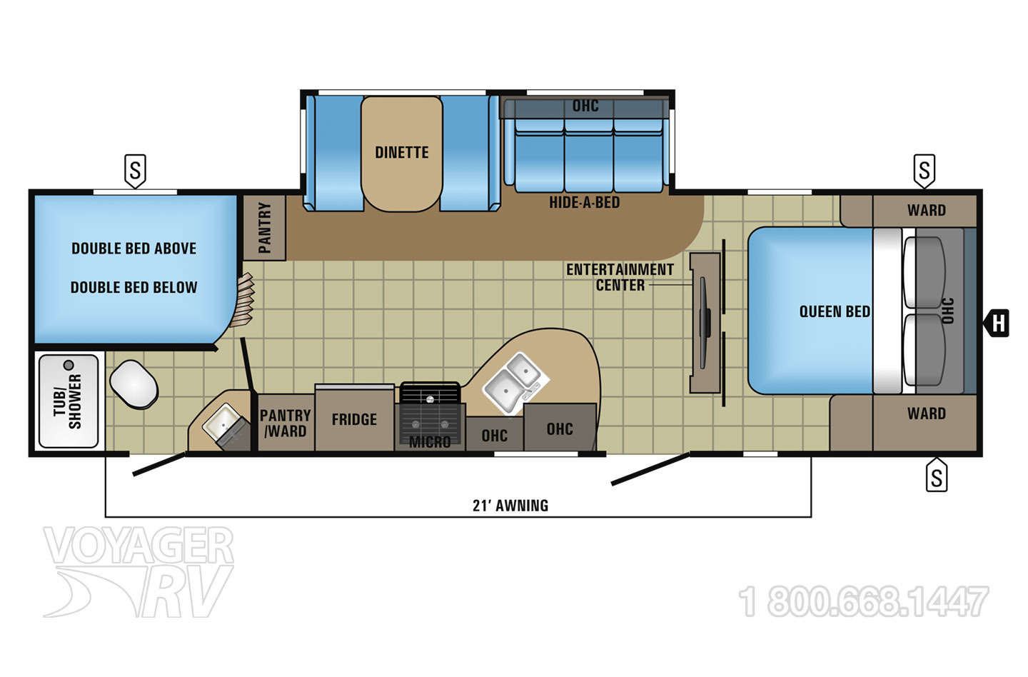 2018 Keystone Sprinter 29BH Floorplan