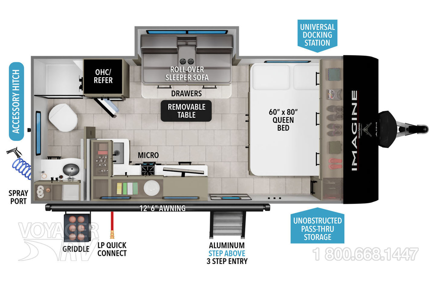 2025 Grand Design Imagine AIM 16ML Off-Grid Floorplan