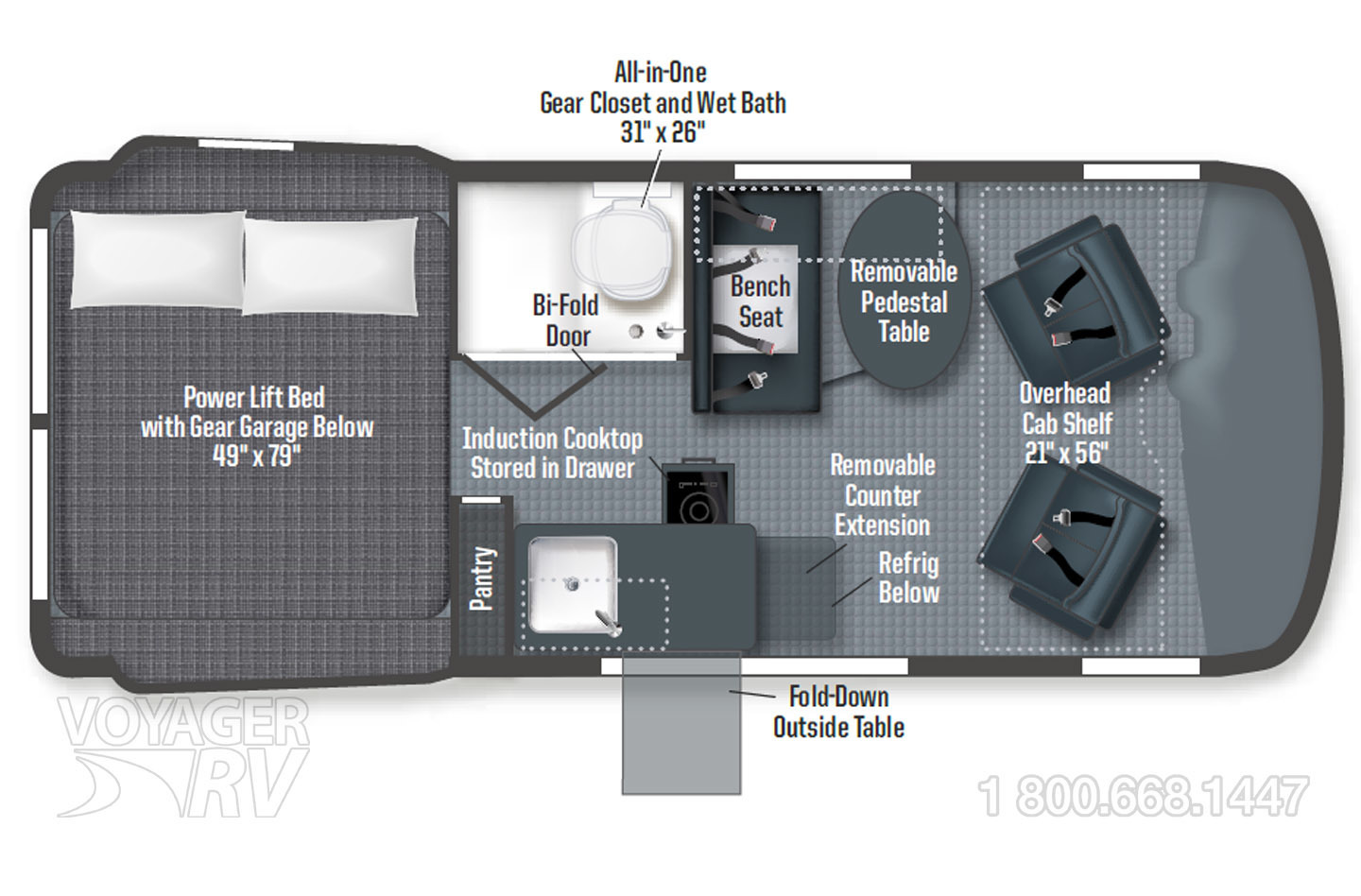 2025 Winnebago Revel Sport 44N AWD Floorplan