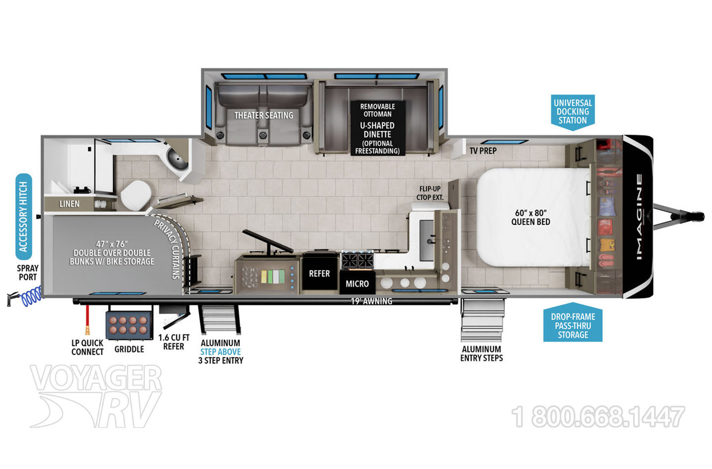 2025 Grand Design Imagine 2800BH Floorplan