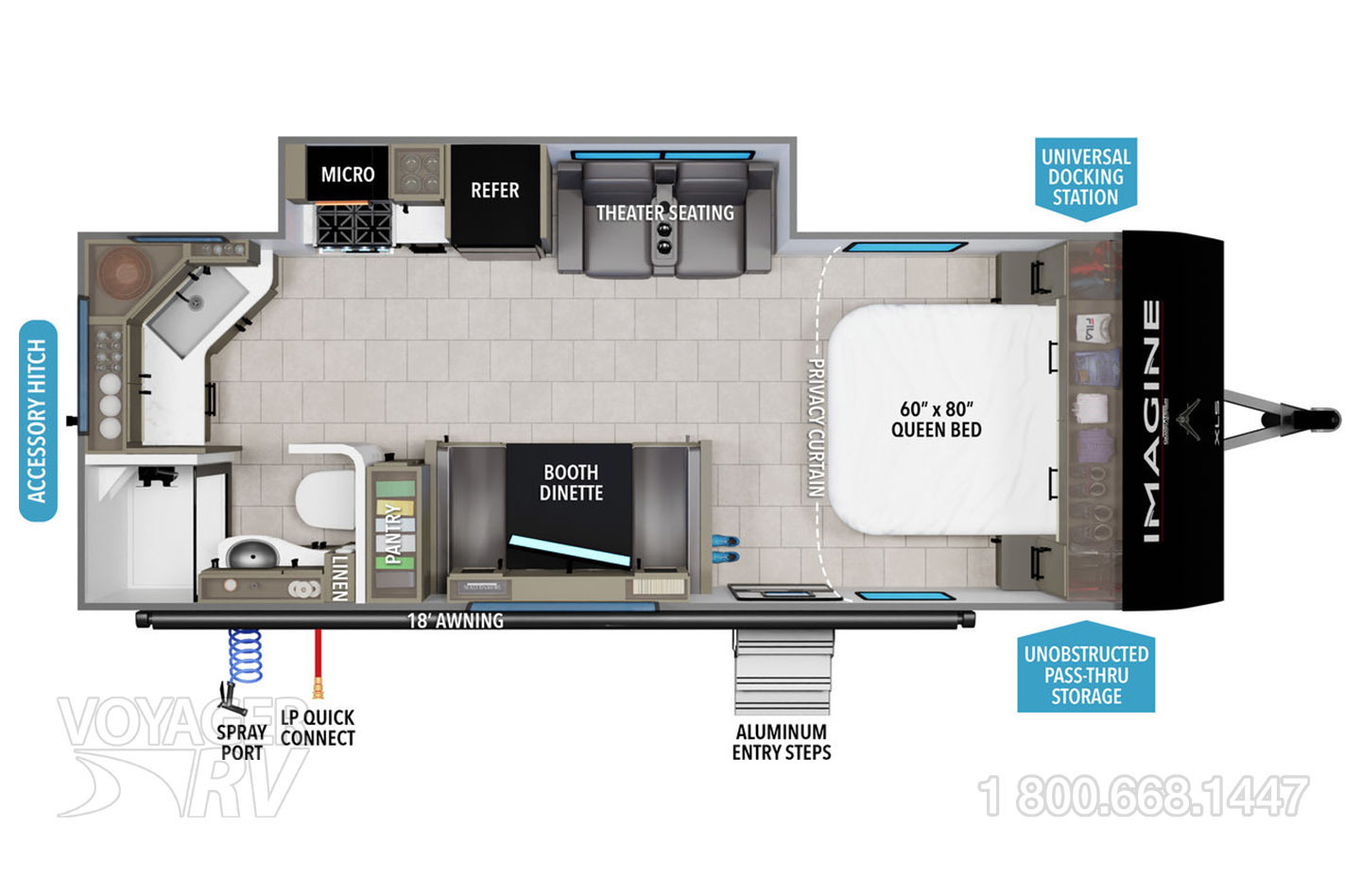 2025 Grand Design Imagine XLS 22MLE Floorplan