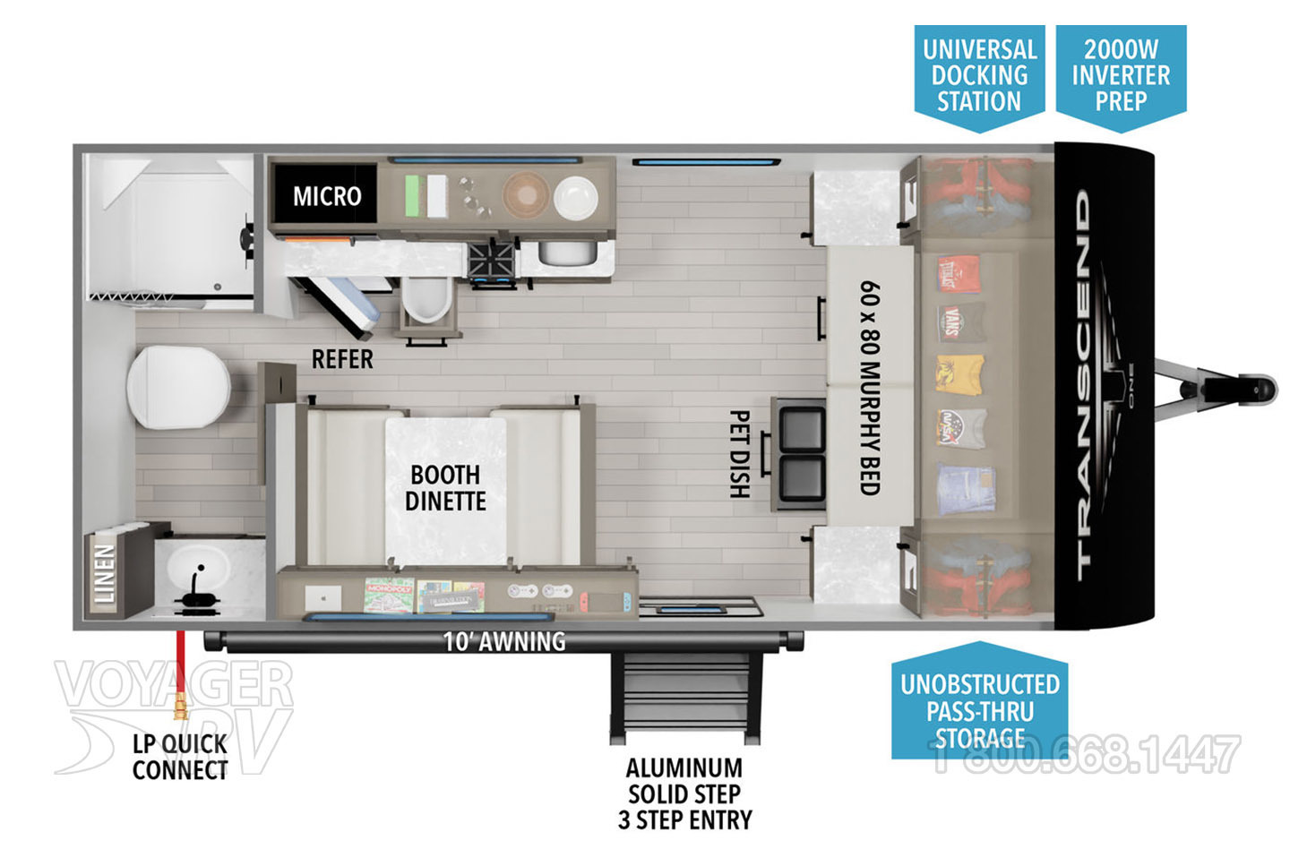 2026 Grand Design Transcend ONE 151RB Floorplan