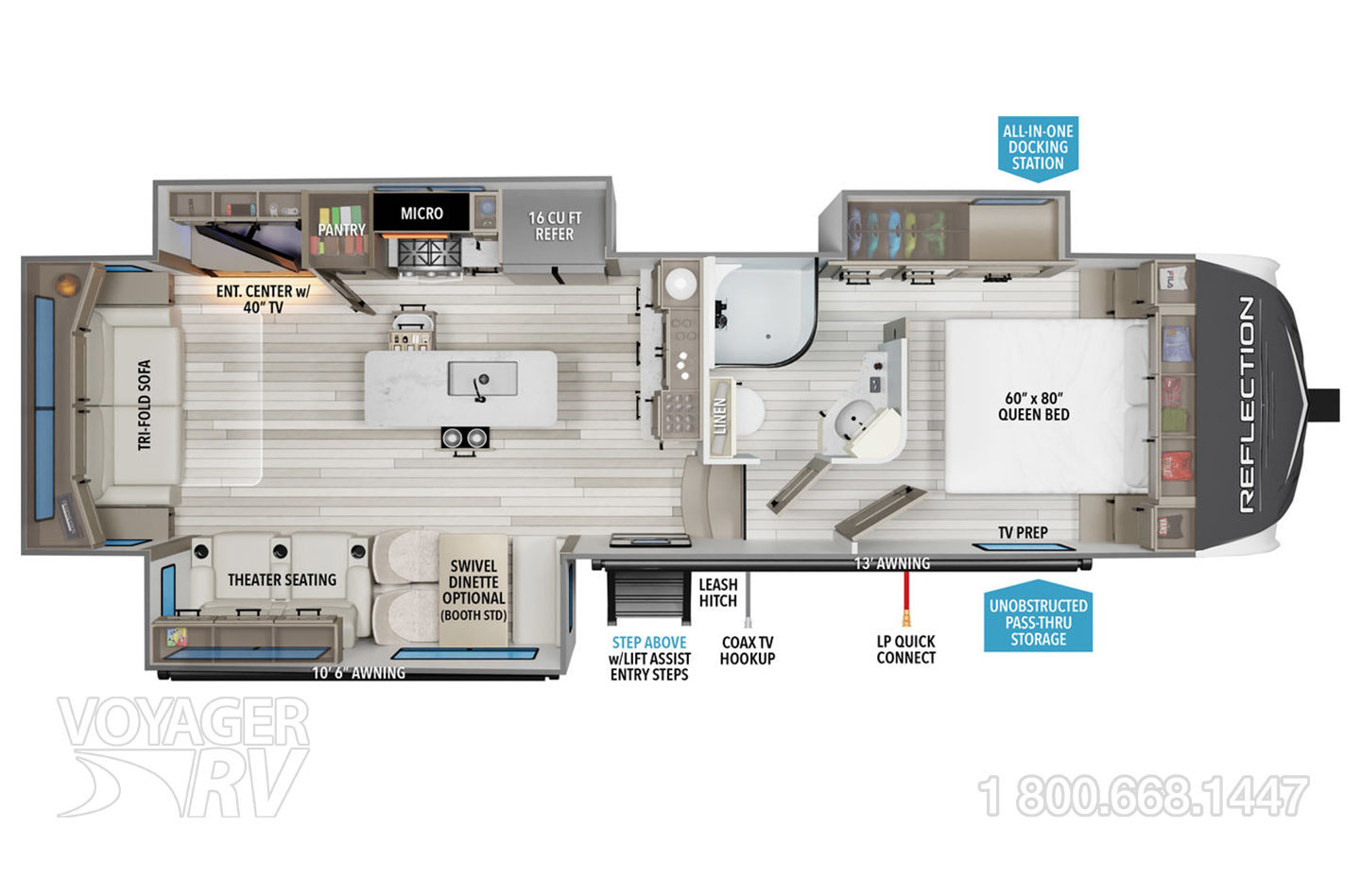 2025 Grand Design Reflection 303RLS Floorplan