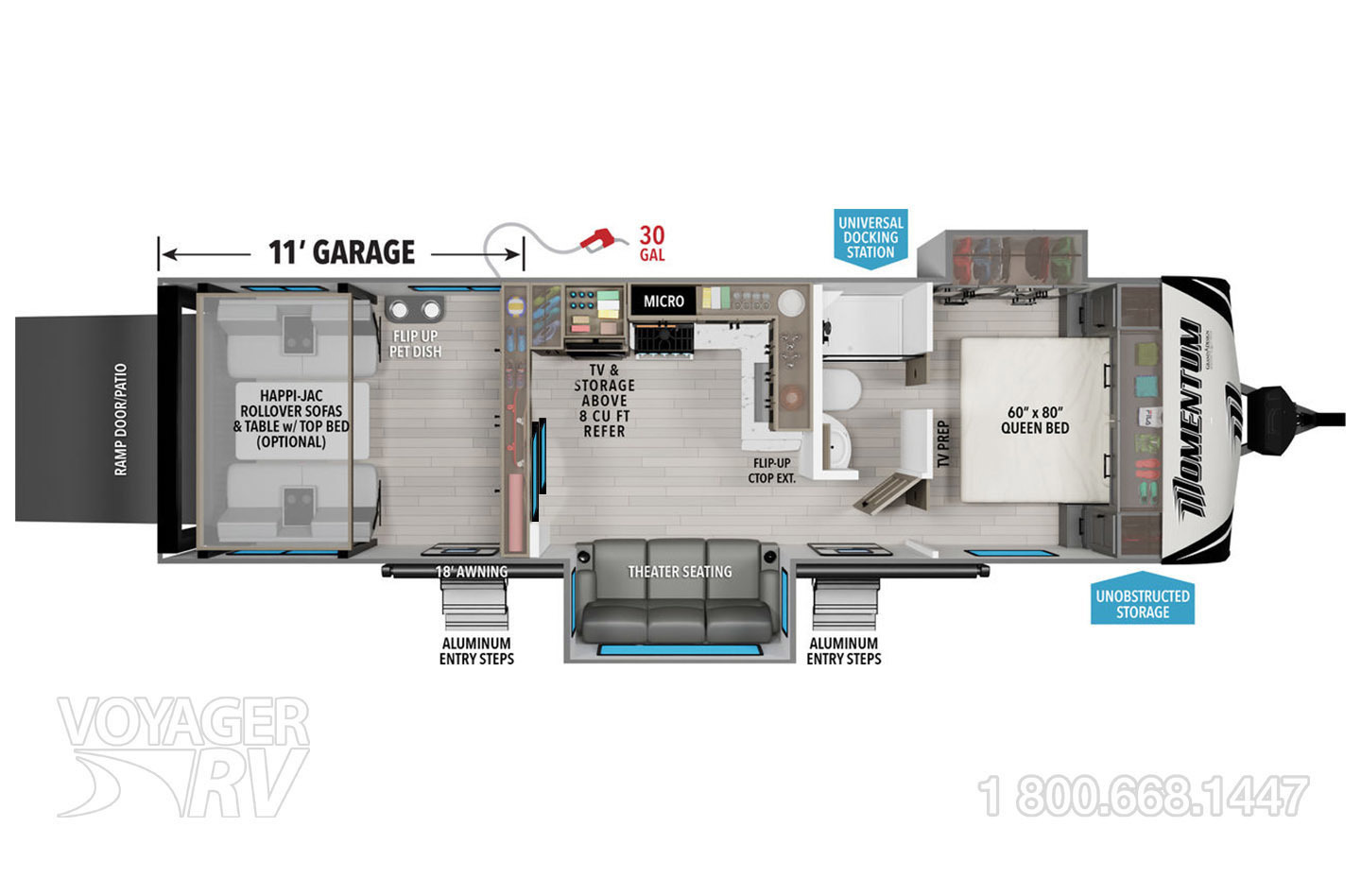 2025 Grand Design Momentum G-Class 29GS Floorplan