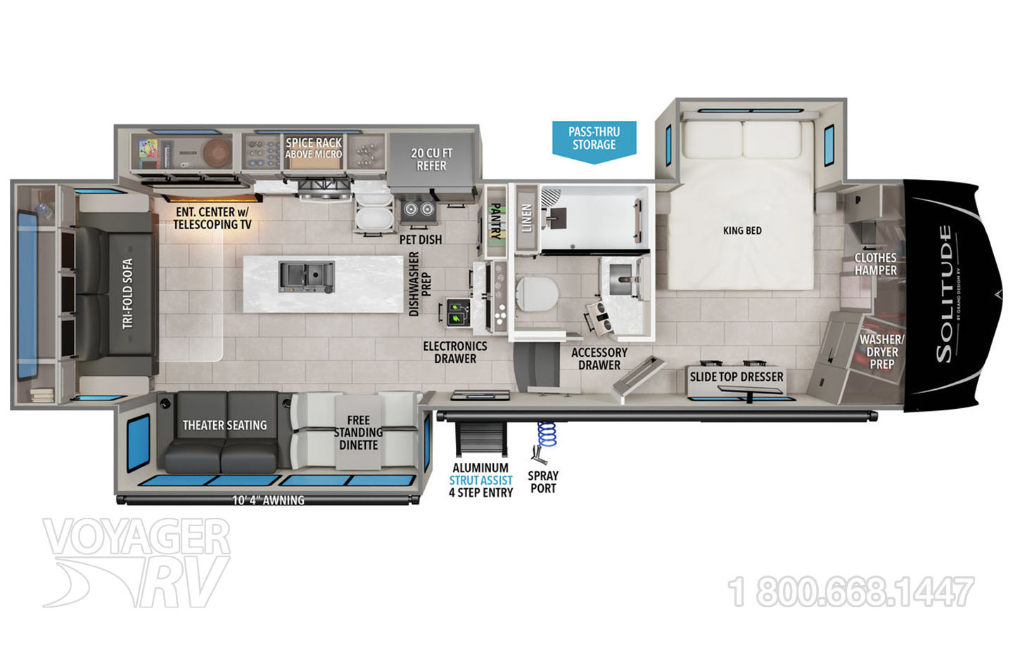 2025 Grand Design Solitude 310GK Floorplan